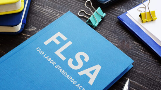 Blue book Fair Labor Standards Act FLSA in the office.