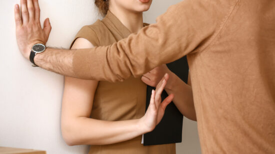 Boss harassing his secretary in office